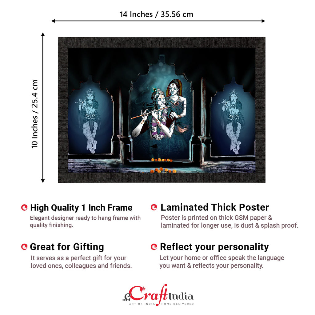 Lord Krishna Satin Matt Texture UV Art Painting Kafalo