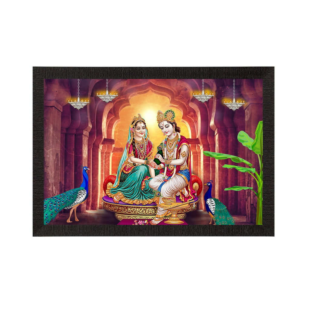 Lord Krishna Satin Matt Texture UV Art Painting Kafalo