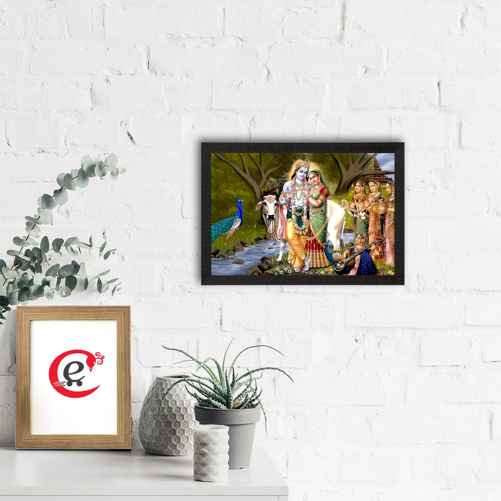 Lord Krishna Satin Matt Texture UV Art Painting Kafalo