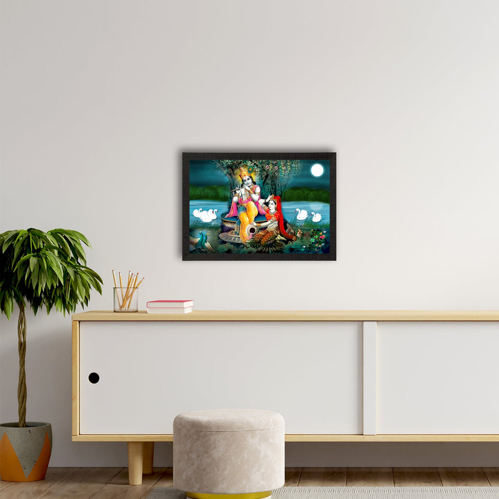 Lord Krishna Satin Matt Texture UV Art Painting Kafalo