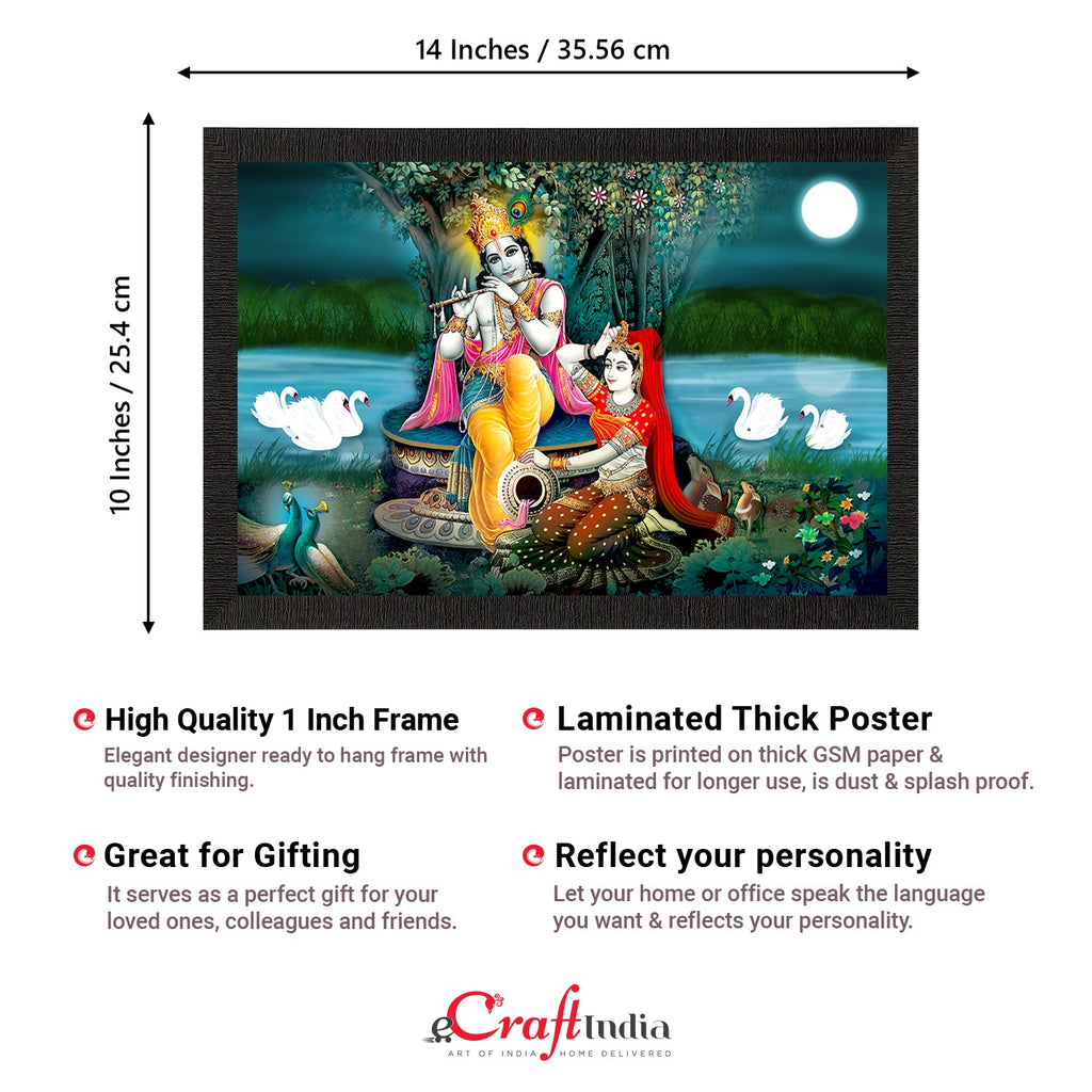 Lord Krishna Satin Matt Texture UV Art Painting Kafalo