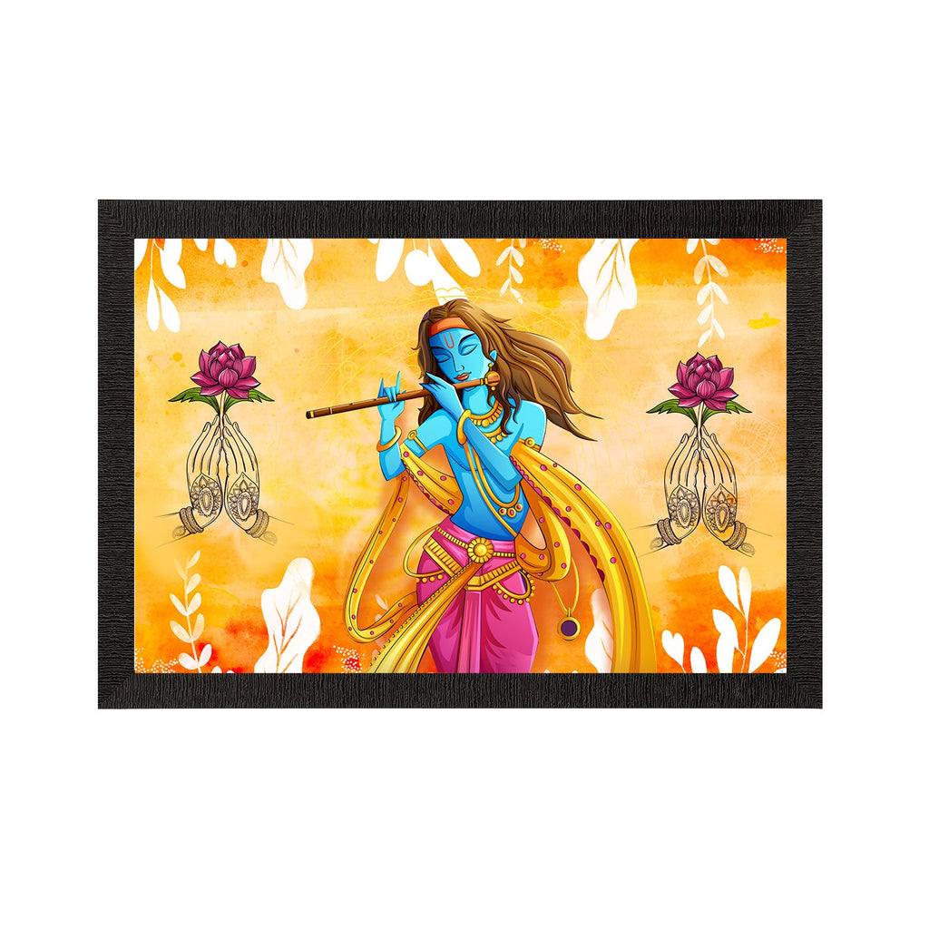 Lord Krishna Satin Matt Texture UV Art Painting Kafalo