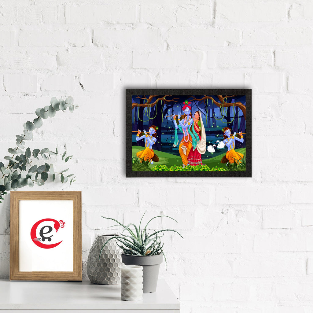 Lord Krishna Satin Matt Texture UV Art Painting Kafalo