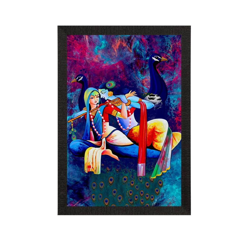 Radha Krishna Painting Digital Printed Religious Wall Art Kafalo
