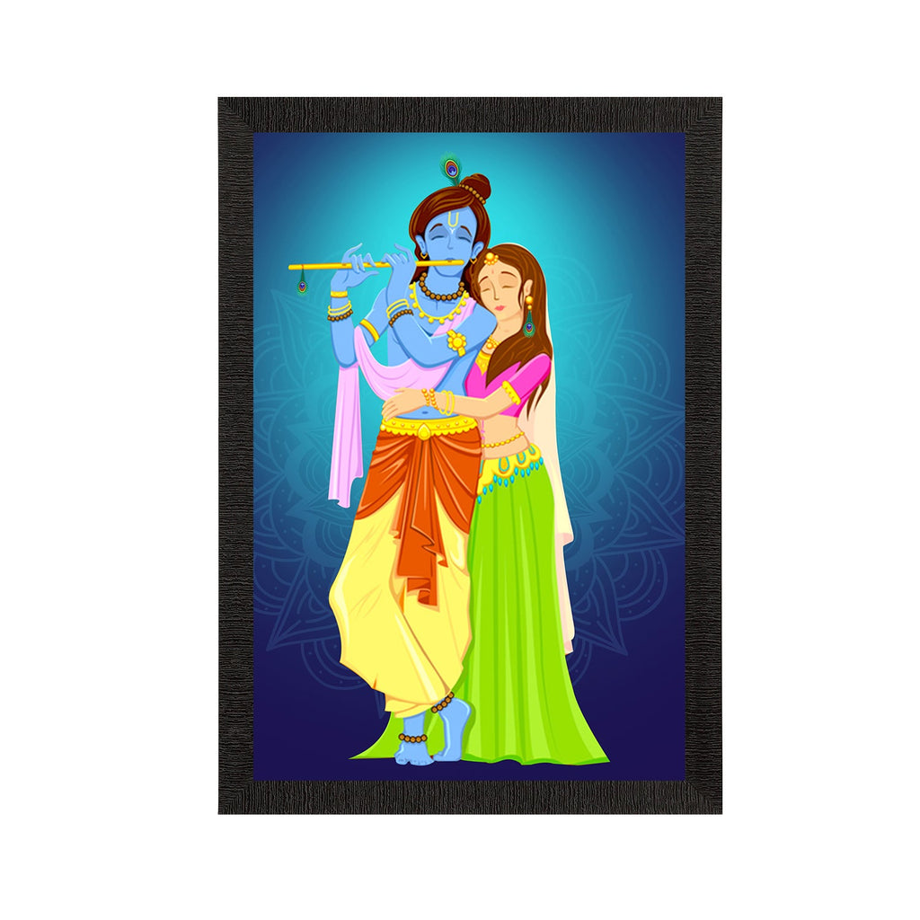 Radha Krishna Painting Digital Printed Religious Wall Art Kafalo