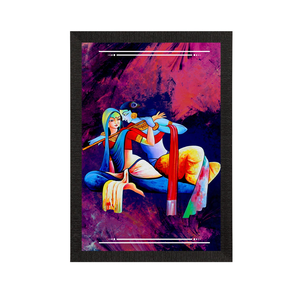 Lord Krishna Satin Matt Texture UV Art Painting Kafalo