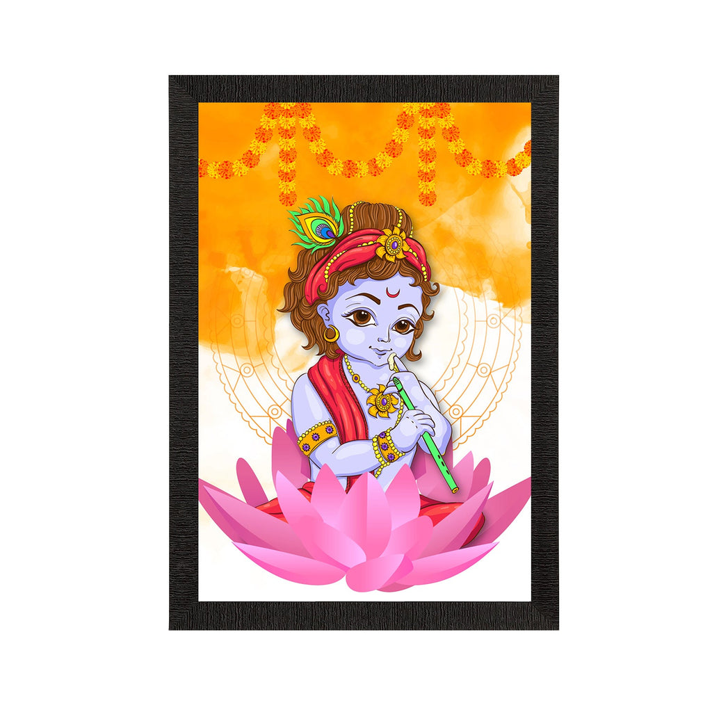 Lord Krishna Satin Matt Texture UV Art Painting Kafalo