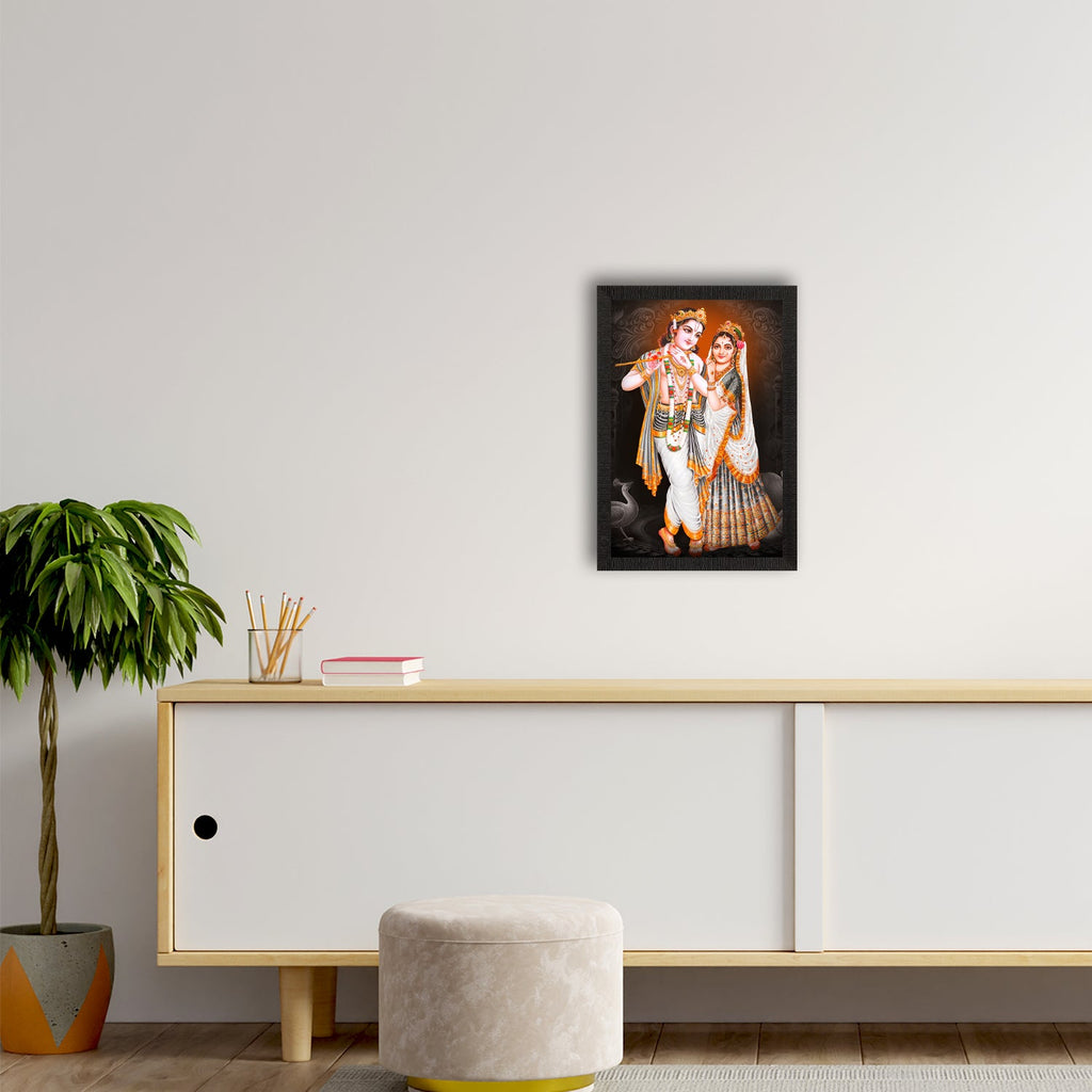 Radha Krishna Painting Digital Printed Religious Wall Art Kafalo