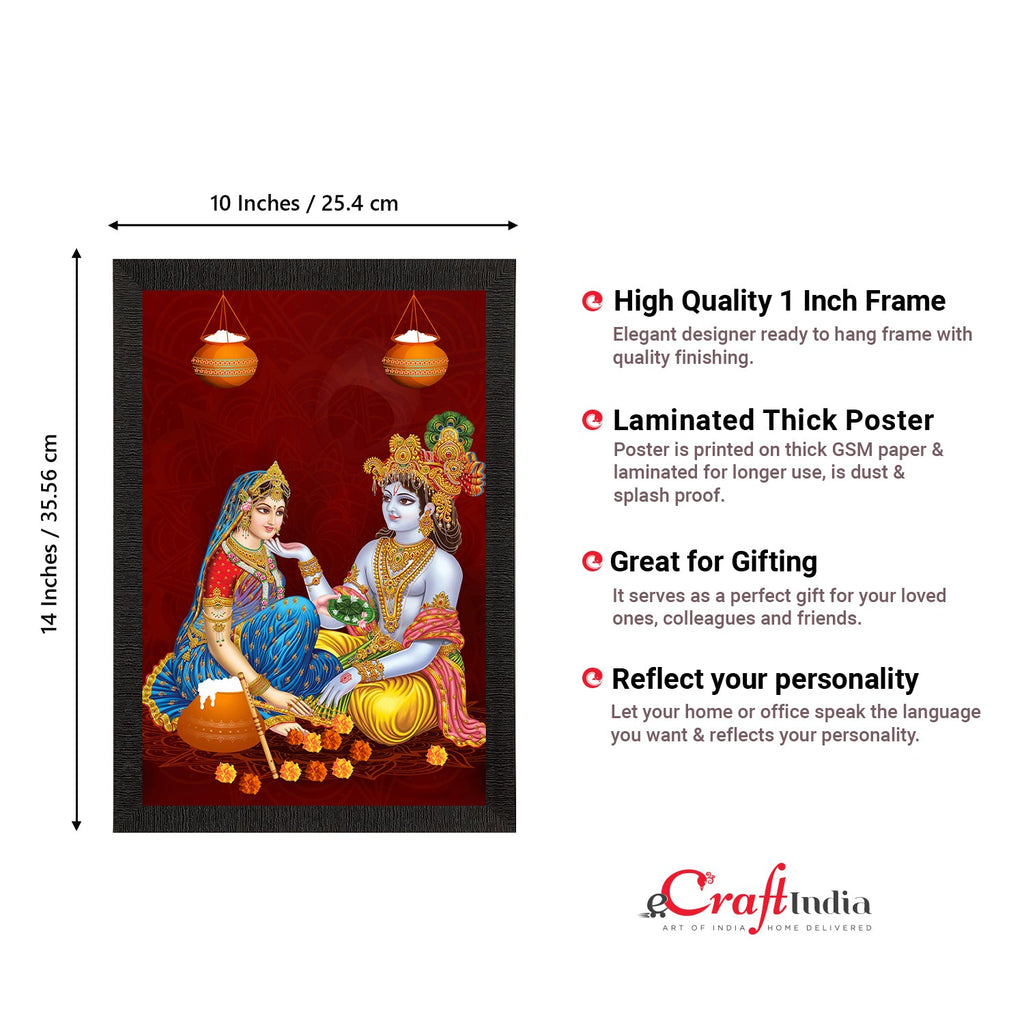 Radha Krishna Painting Digital Printed Religious Wall Art Kafalo