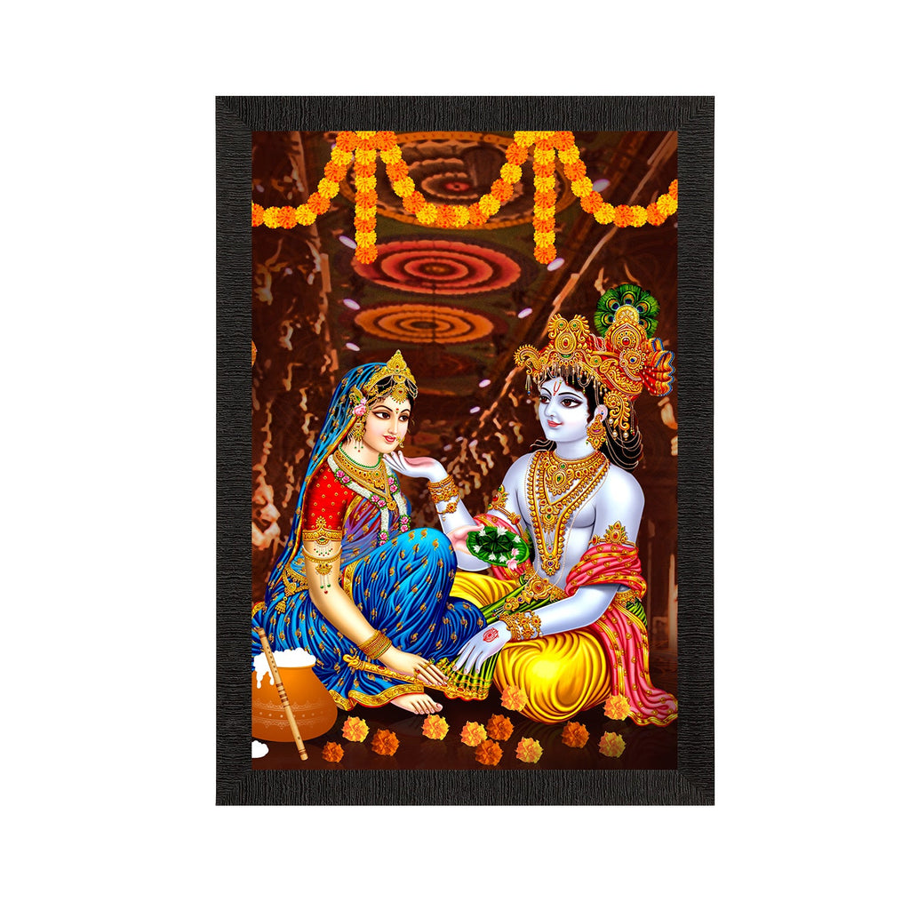 Radha Krishna Painting Digital Printed Religious Wall Art Kafalo