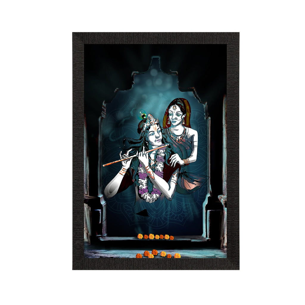 Radha Krishna Painting Digital Printed Religious Wall Art Kafalo