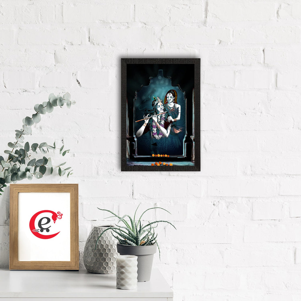 Radha Krishna Painting Digital Printed Religious Wall Art Kafalo
