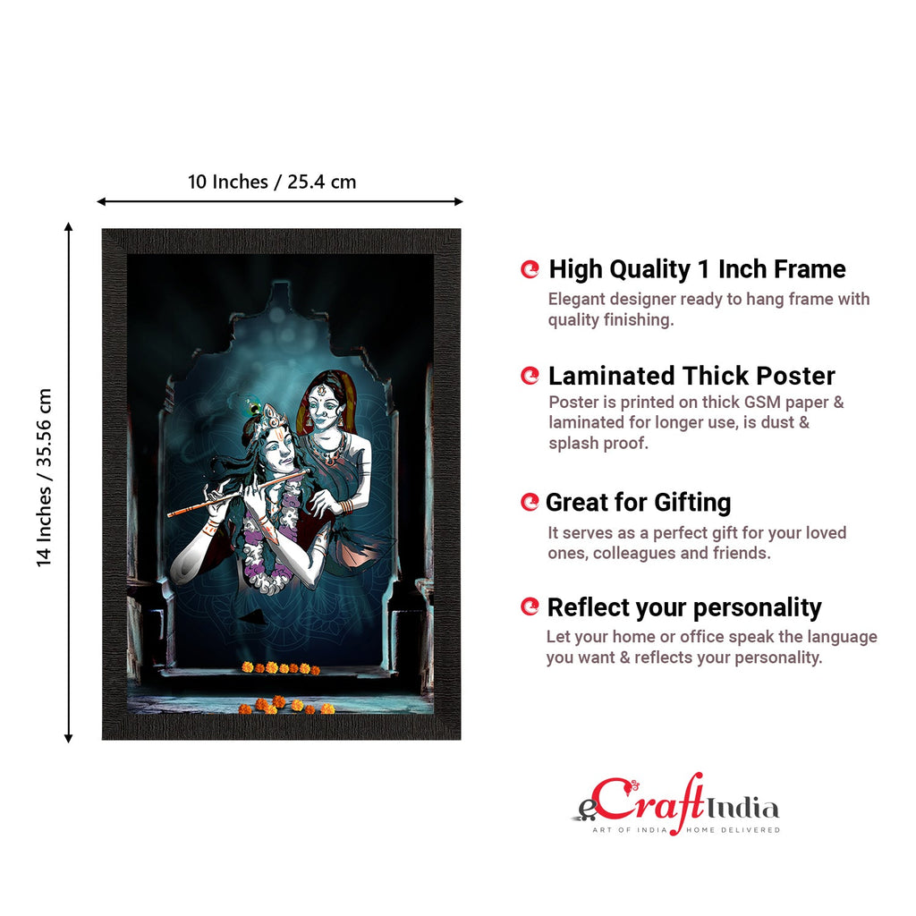 Radha Krishna Painting Digital Printed Religious Wall Art Kafalo