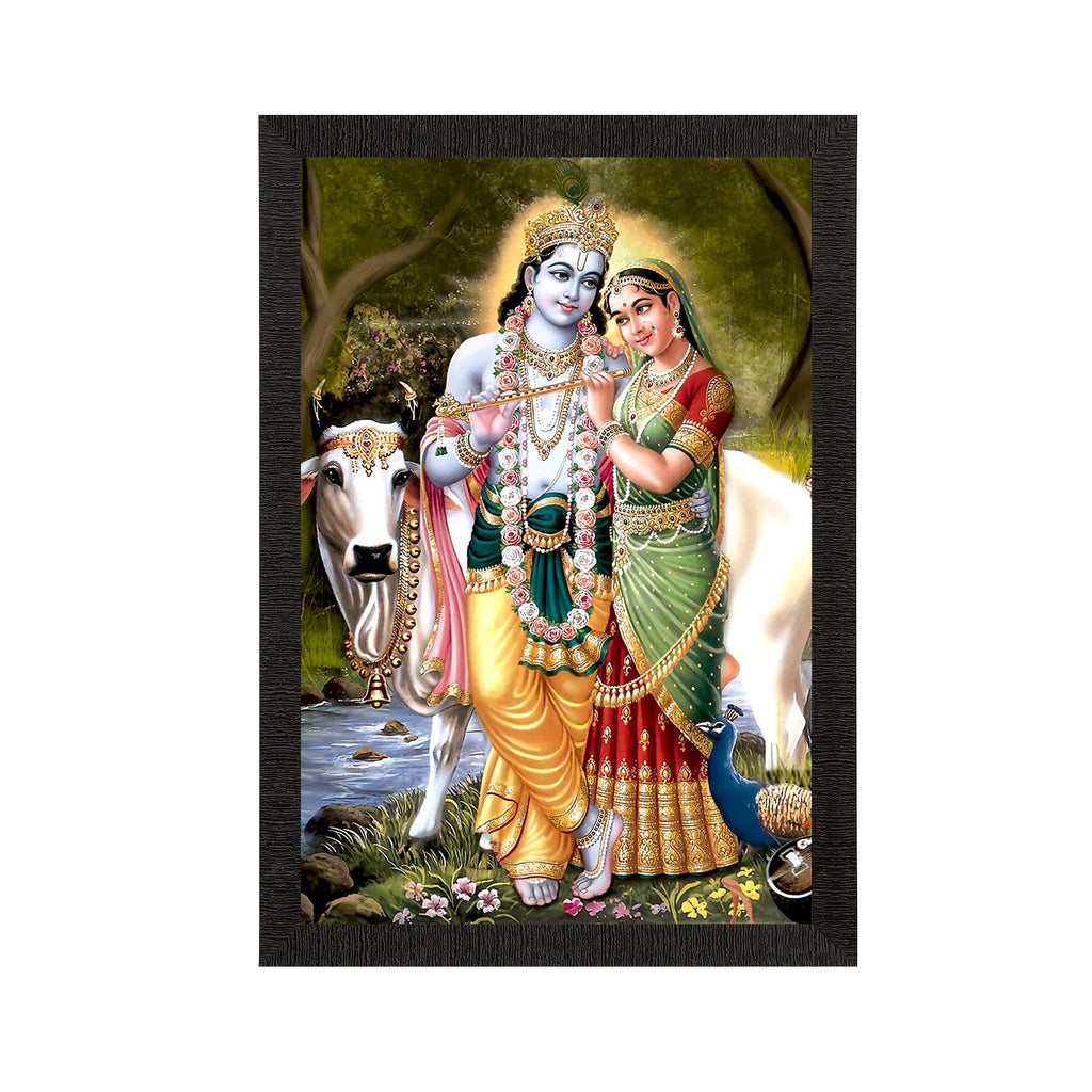 Lord Krishna Satin Matt Texture UV Art Painting Kafalo