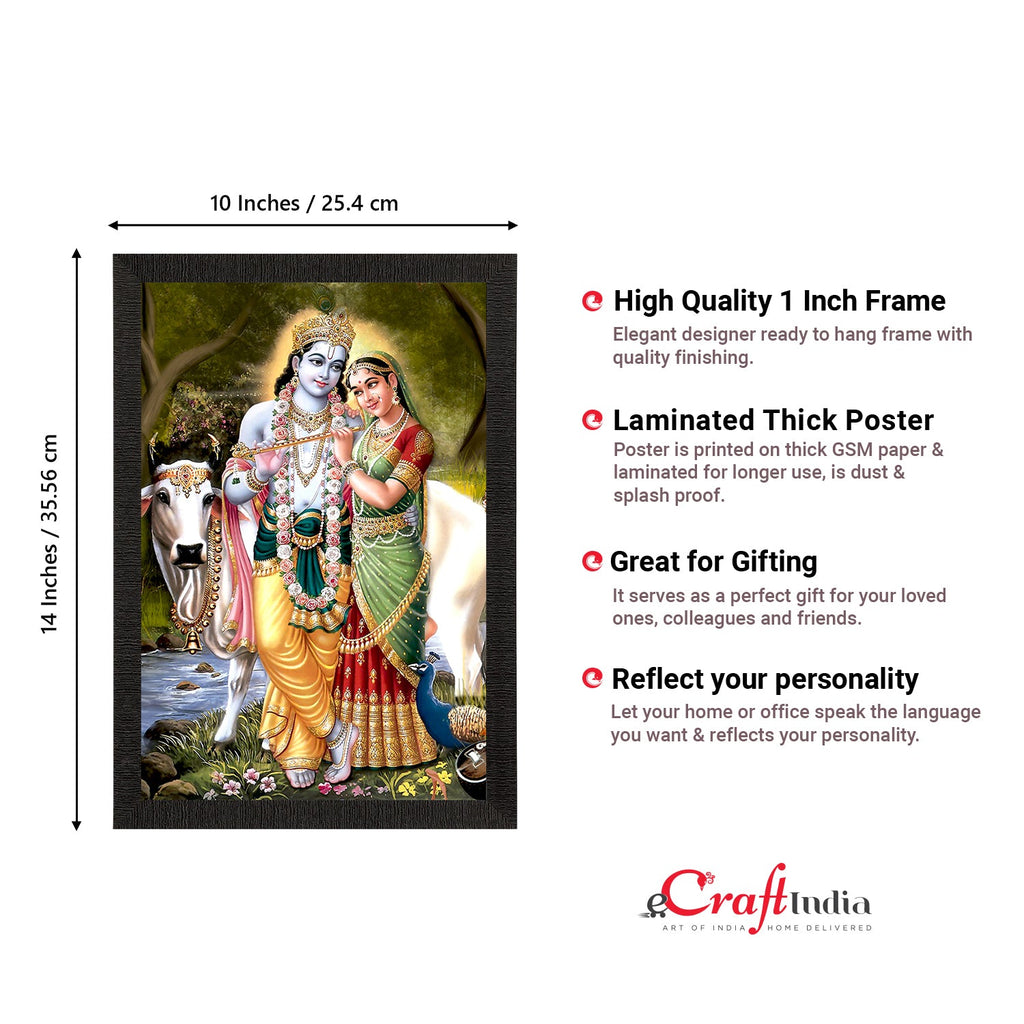 Lord Krishna Satin Matt Texture UV Art Painting Kafalo