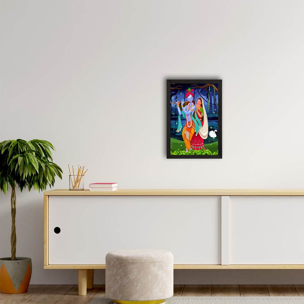 Radha Krishna Painting Digital Printed Religious Wall Art Kafalo