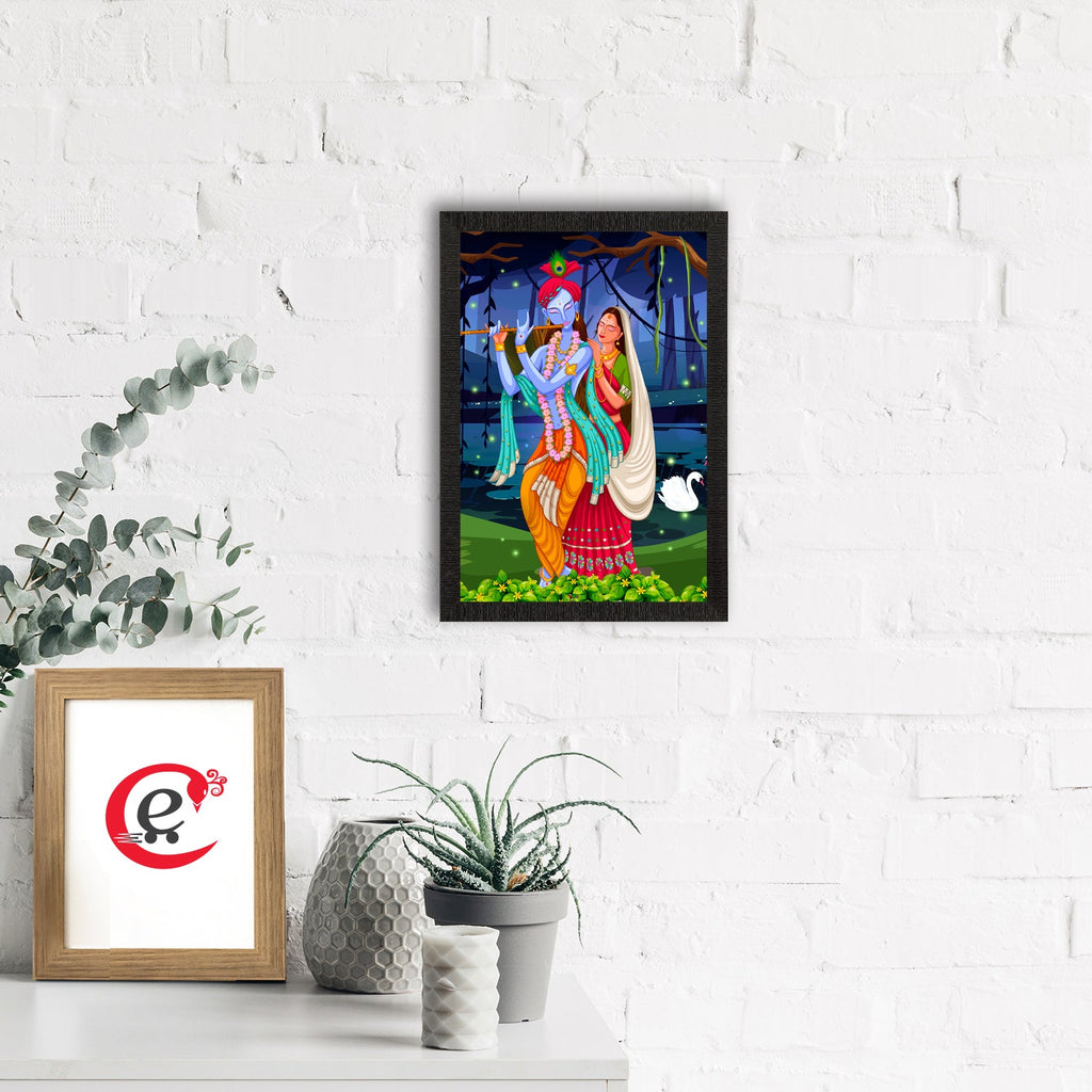 Radha Krishna Painting Digital Printed Religious Wall Art Kafalo