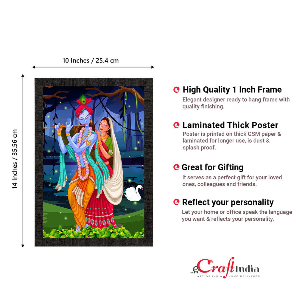 Radha Krishna Painting Digital Printed Religious Wall Art Kafalo