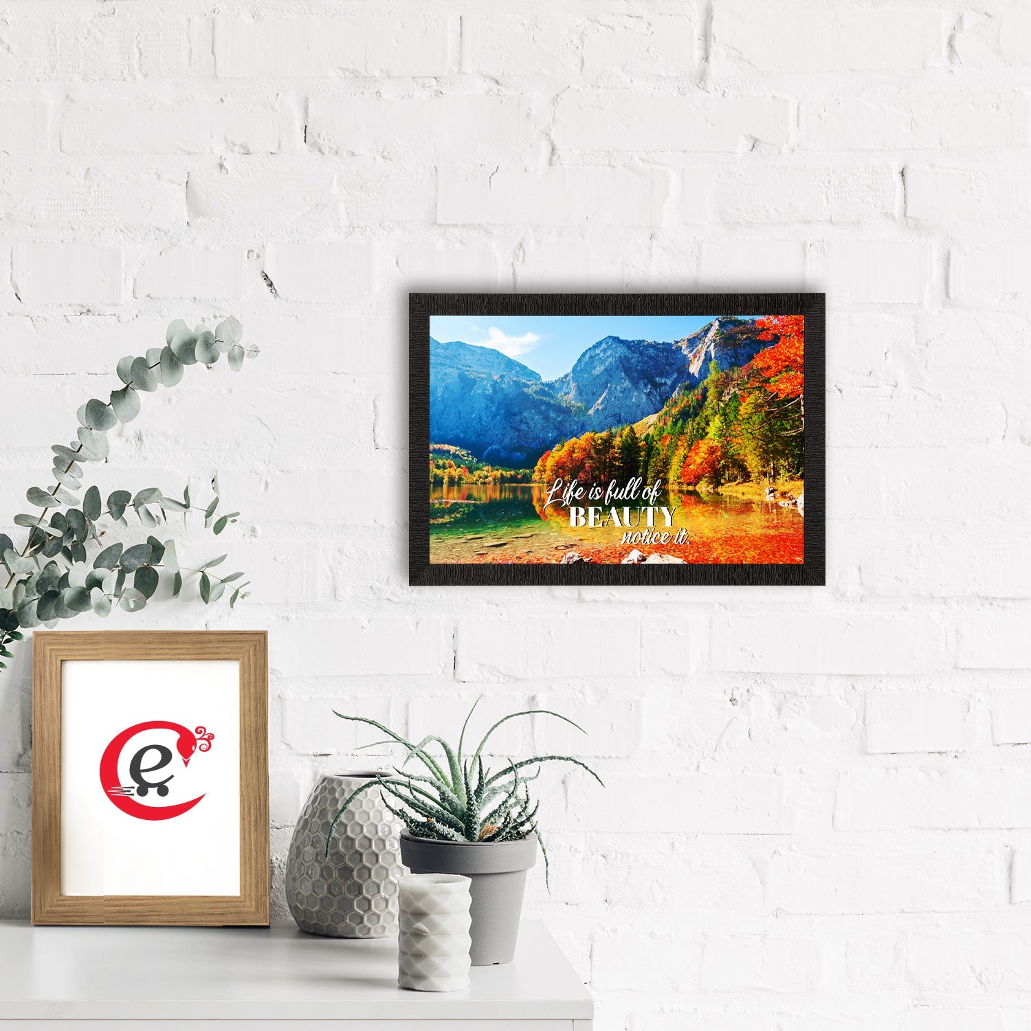 "Life is full of beauty, Notice it" Beautiful Landscape Scene Satin Matt Texture UV Art Painting Kafalo