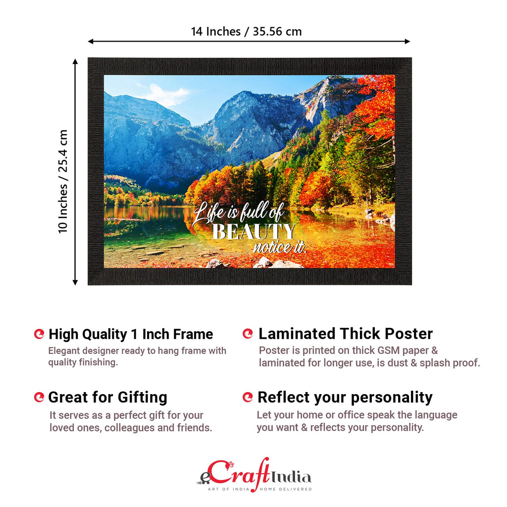 "Life is full of beauty, Notice it" Beautiful Landscape Scene Satin Matt Texture UV Art Painting Kafalo