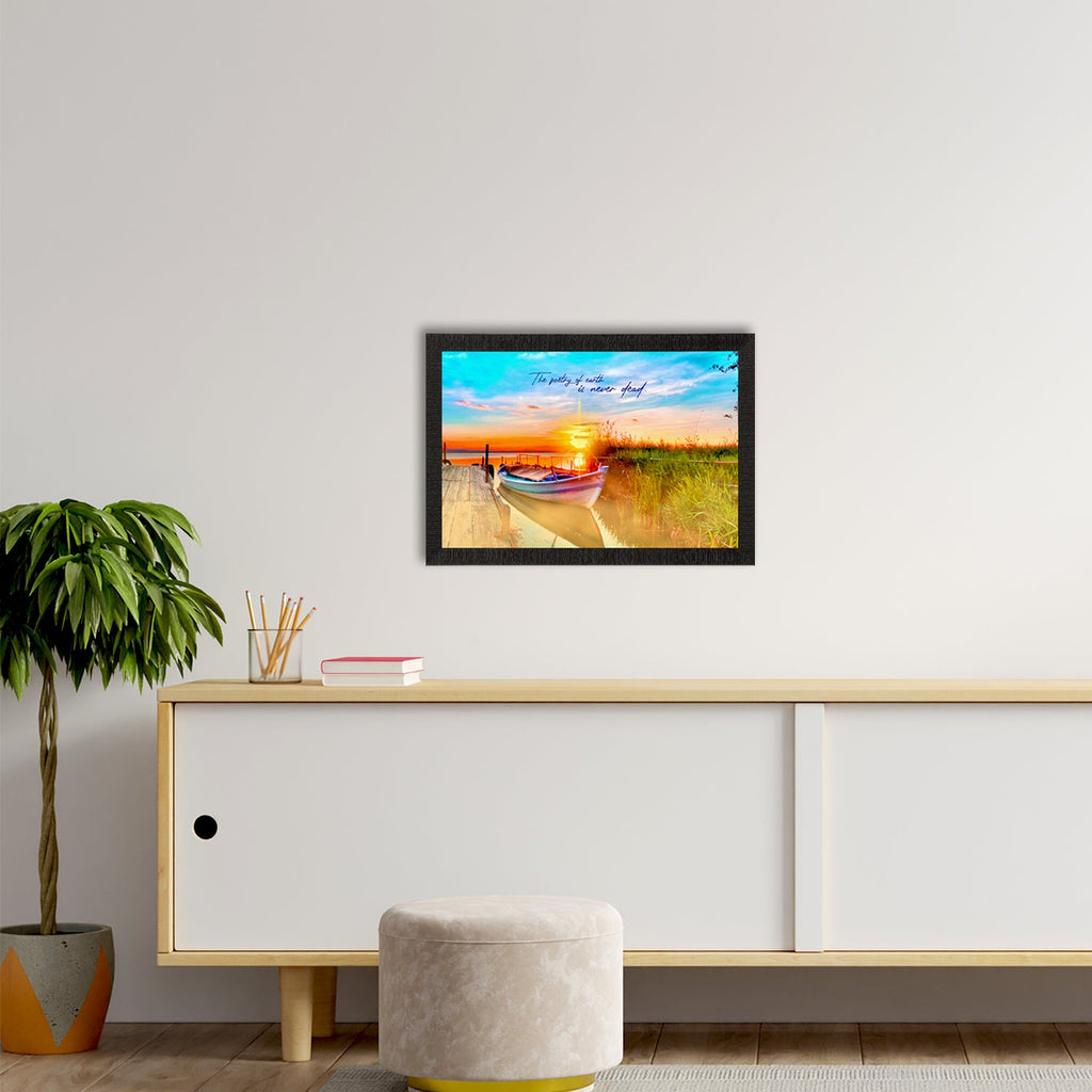 "The Poetry of Earth is Never Dead" Beautiful Scenic View Satin Matt Texture UV Art Painting Kafalo