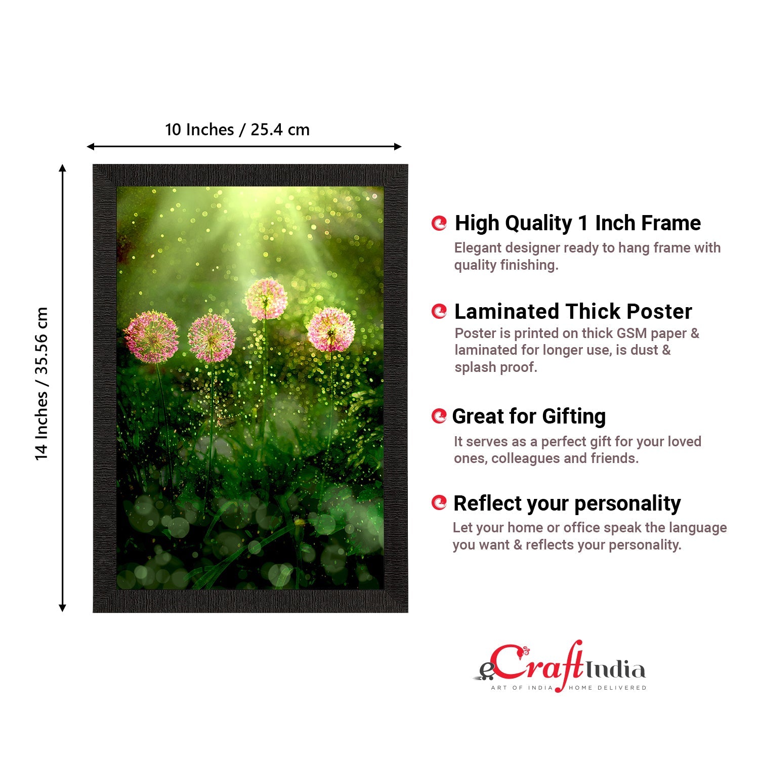 Colorful Flowers Satin Matt Texture UV Art Painting Kafalo
