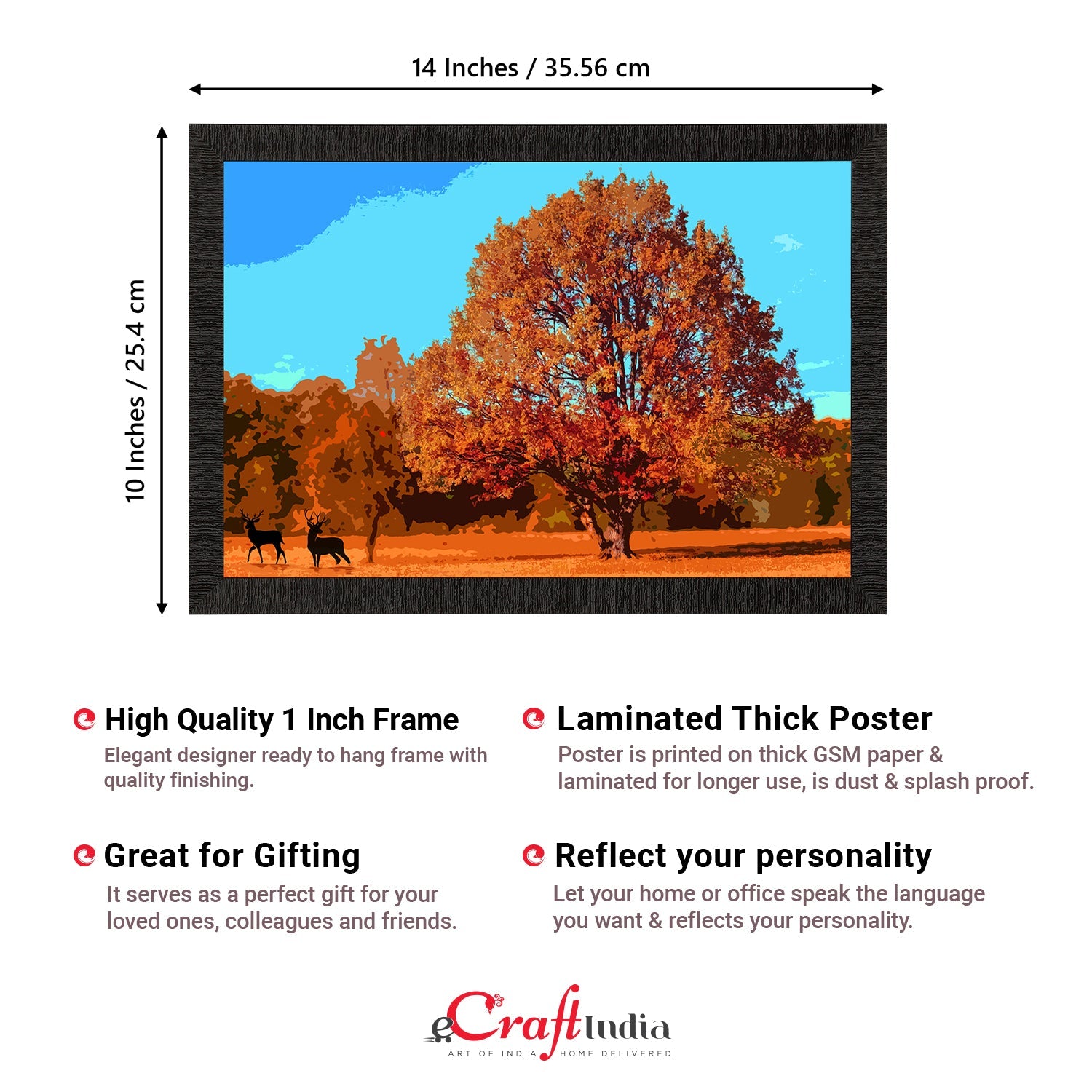 Autumn Season View Satin Matt Texture UV Art Painting Kafalo