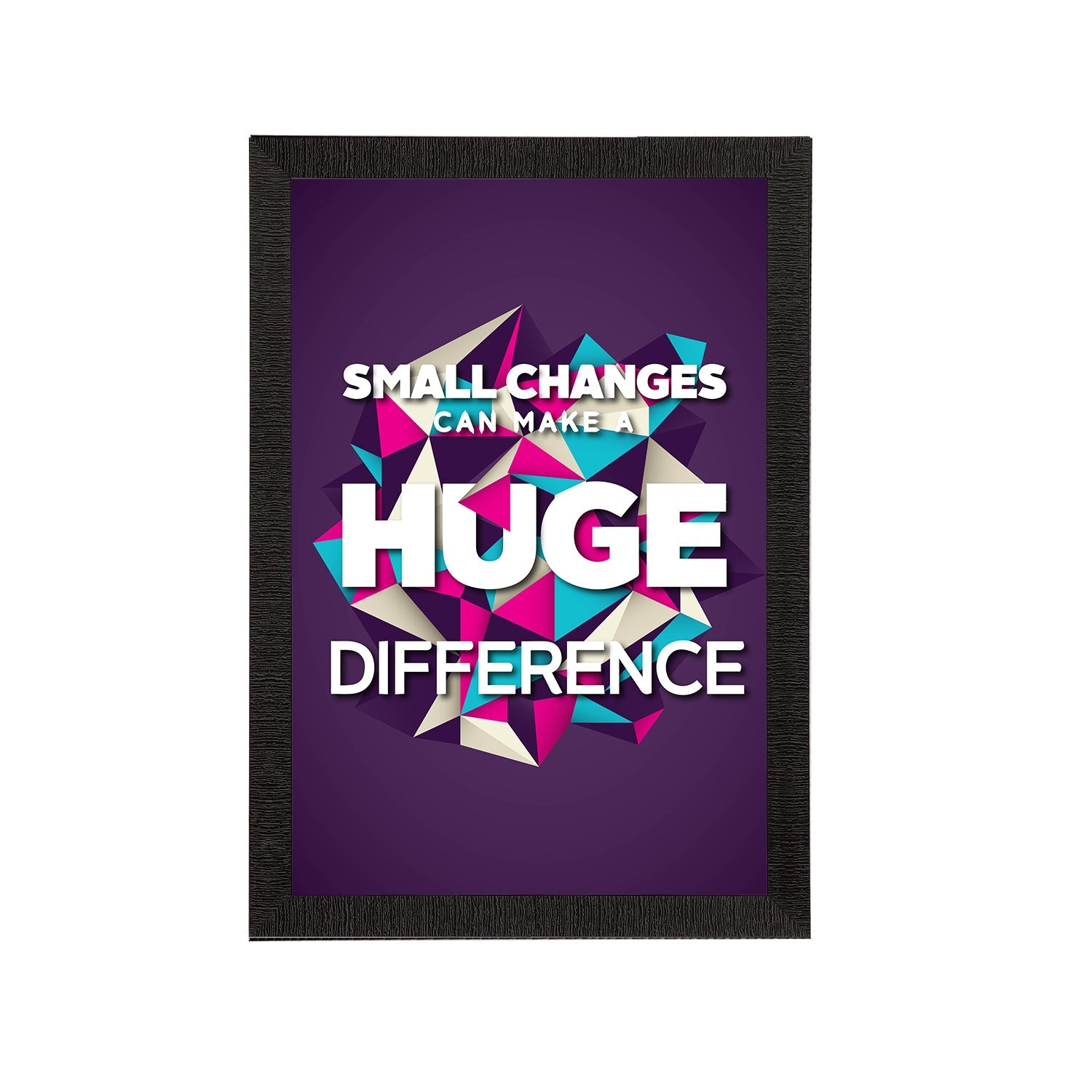 "Small Changes Can Make a Huge Difference" Motivational Quote Satin Matt Texture UV Art Painting Kafalo