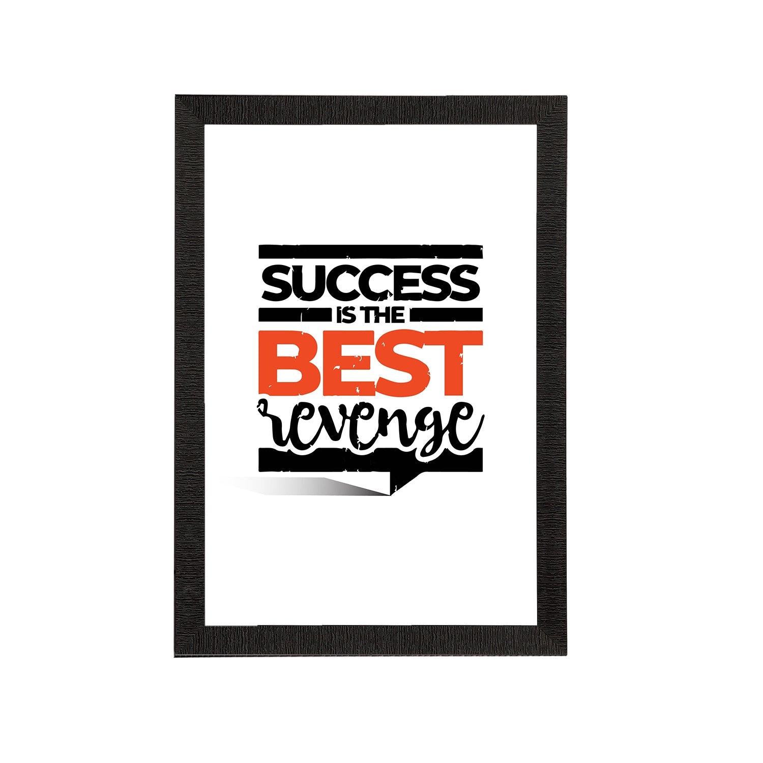 "Success Is The Best Revenge "Motivational Quote Satin Matt Texture UV Art Painting Kafalo
