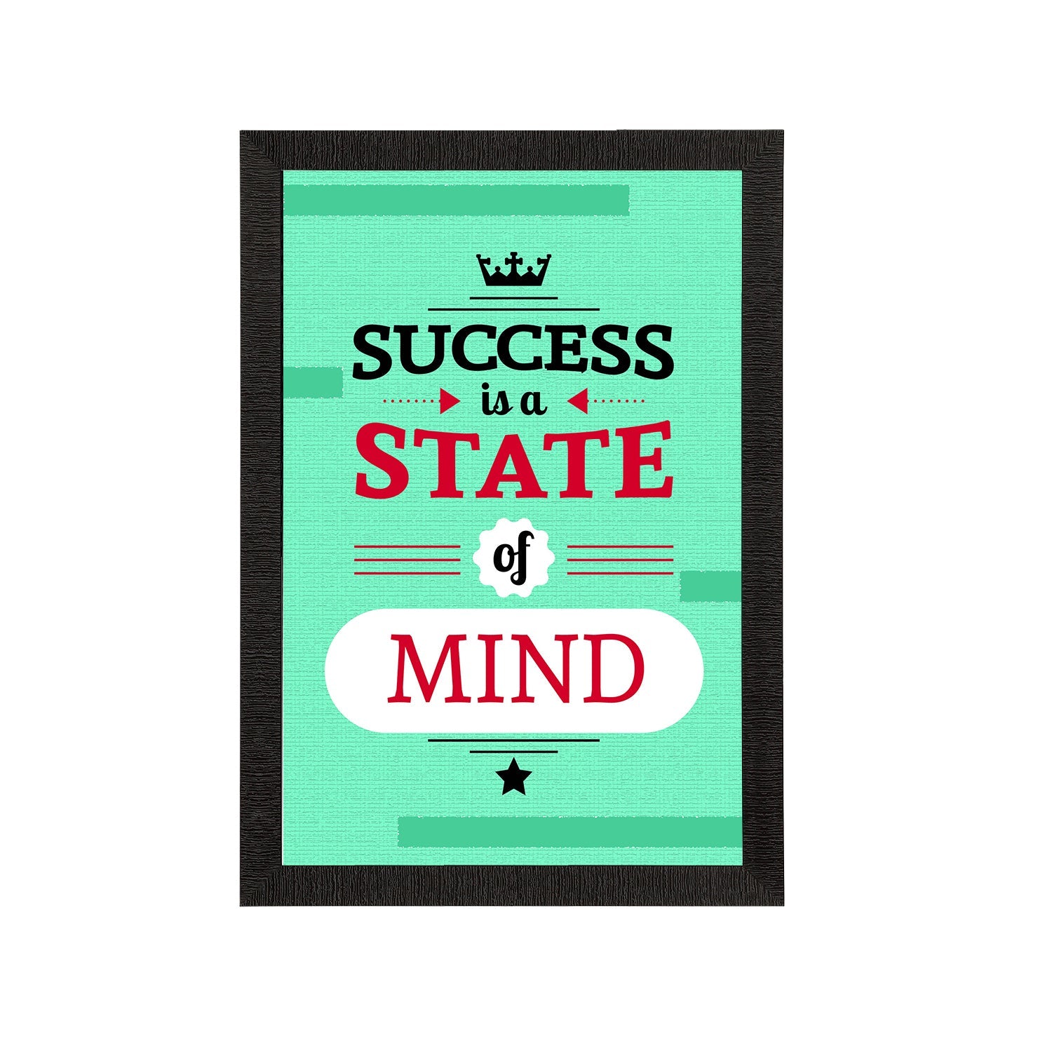"Success Is A State of Mind "Motivational Quote Satin Matt Texture UV Art Painting Kafalo