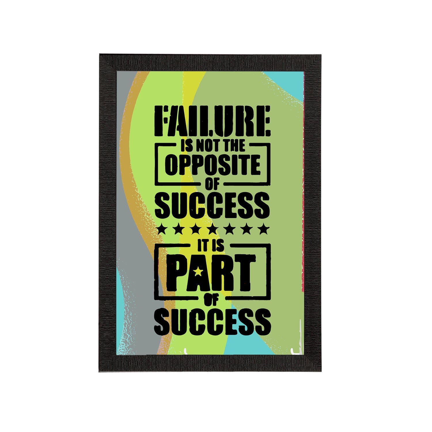 "Failure Is Not the Opposite of Success It is Part of Success" Motivational Quote Satin Matt Texture UV Art Painting Kafalo