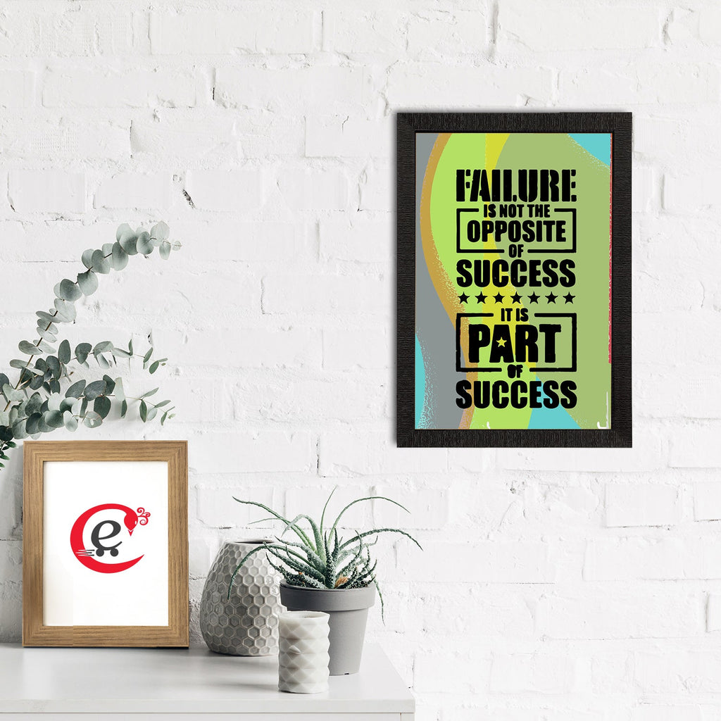 "Failure Is Not the Opposite of Success It is Part of Success" Motivational Quote Satin Matt Texture UV Art Painting Kafalo