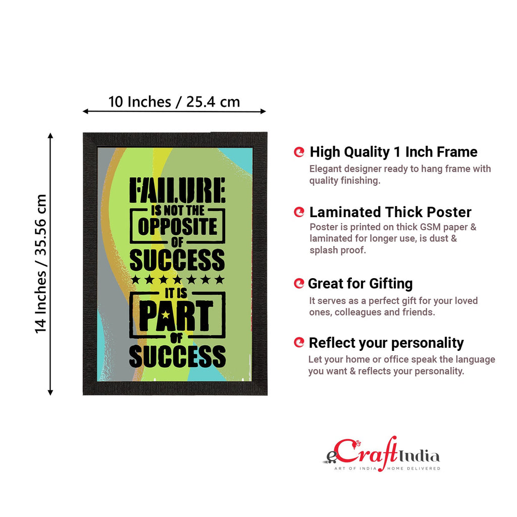 "Failure Is Not the Opposite of Success It is Part of Success" Motivational Quote Satin Matt Texture UV Art Painting Kafalo