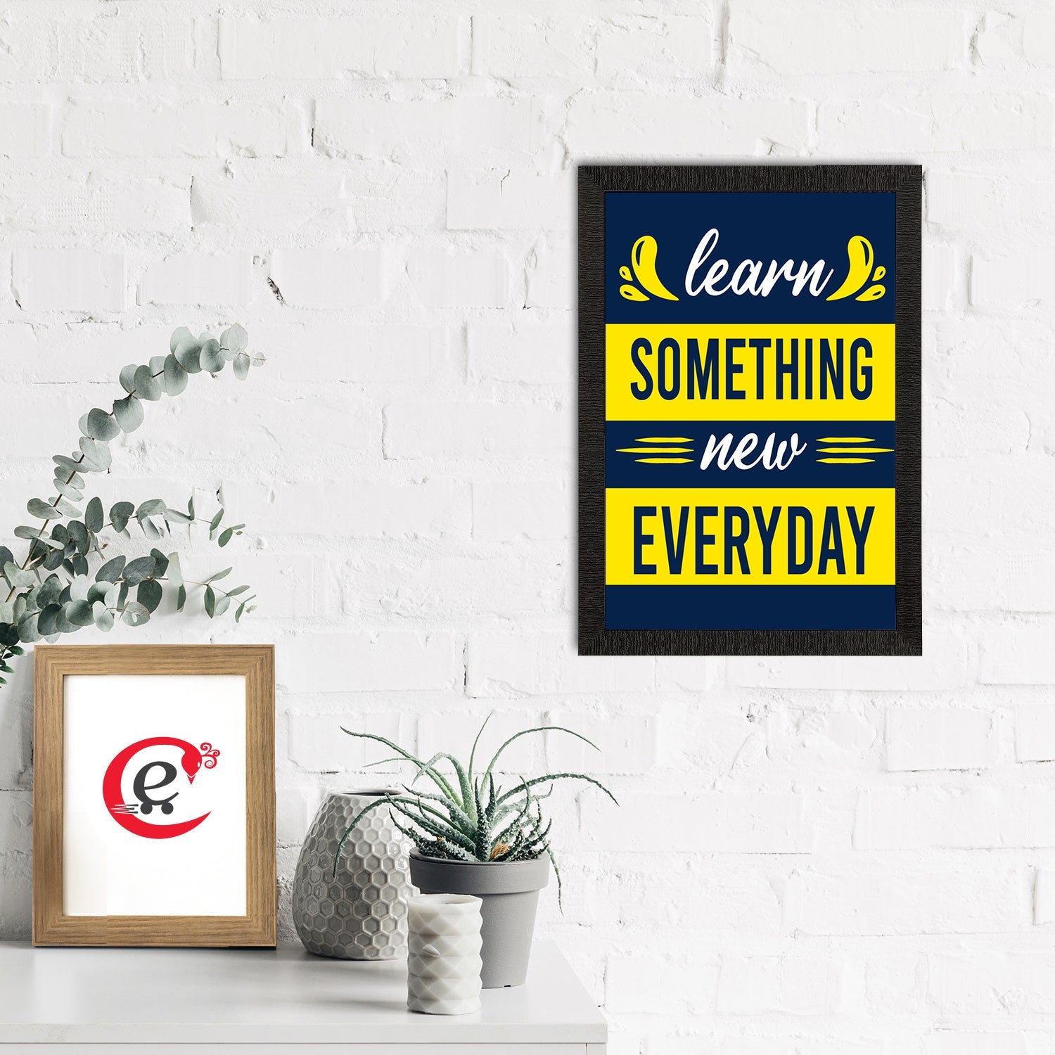 "Learn Something New Everyday" Motivational Quote Satin Matt Texture UV Art Painting Kafalo