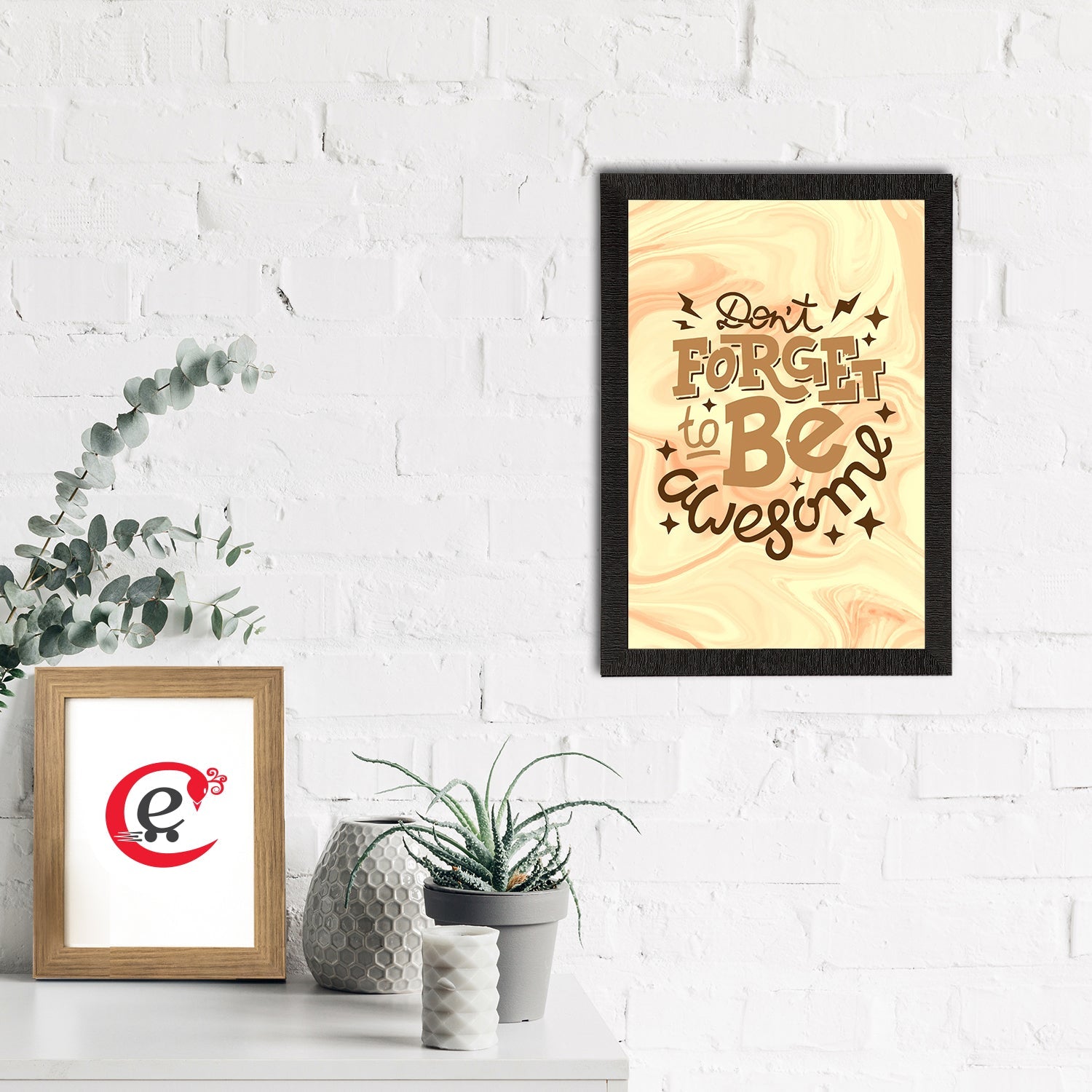 "Don't Forget Be Awesome" Motivational Quote Satin Matt Texture UV Art Painting Kafalo