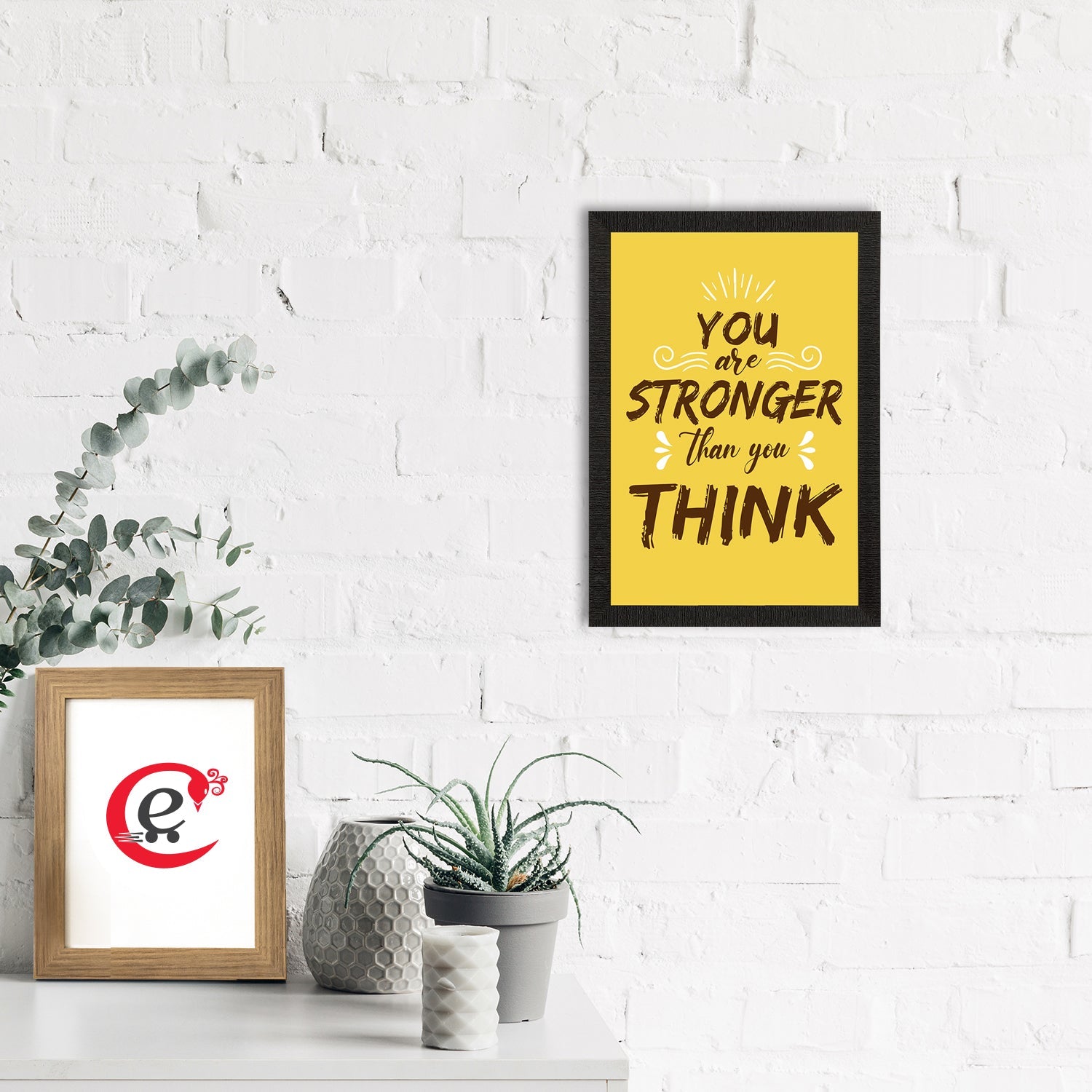 "You Are Stronger Than You Think" Motivational Quote Satin Matt Texture UV Art Painting Kafalo
