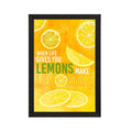 "When Life Gives You LEMONS Make LEMONADE" Motivational Quote Satin Matt Texture UV Art Painting Kafalo