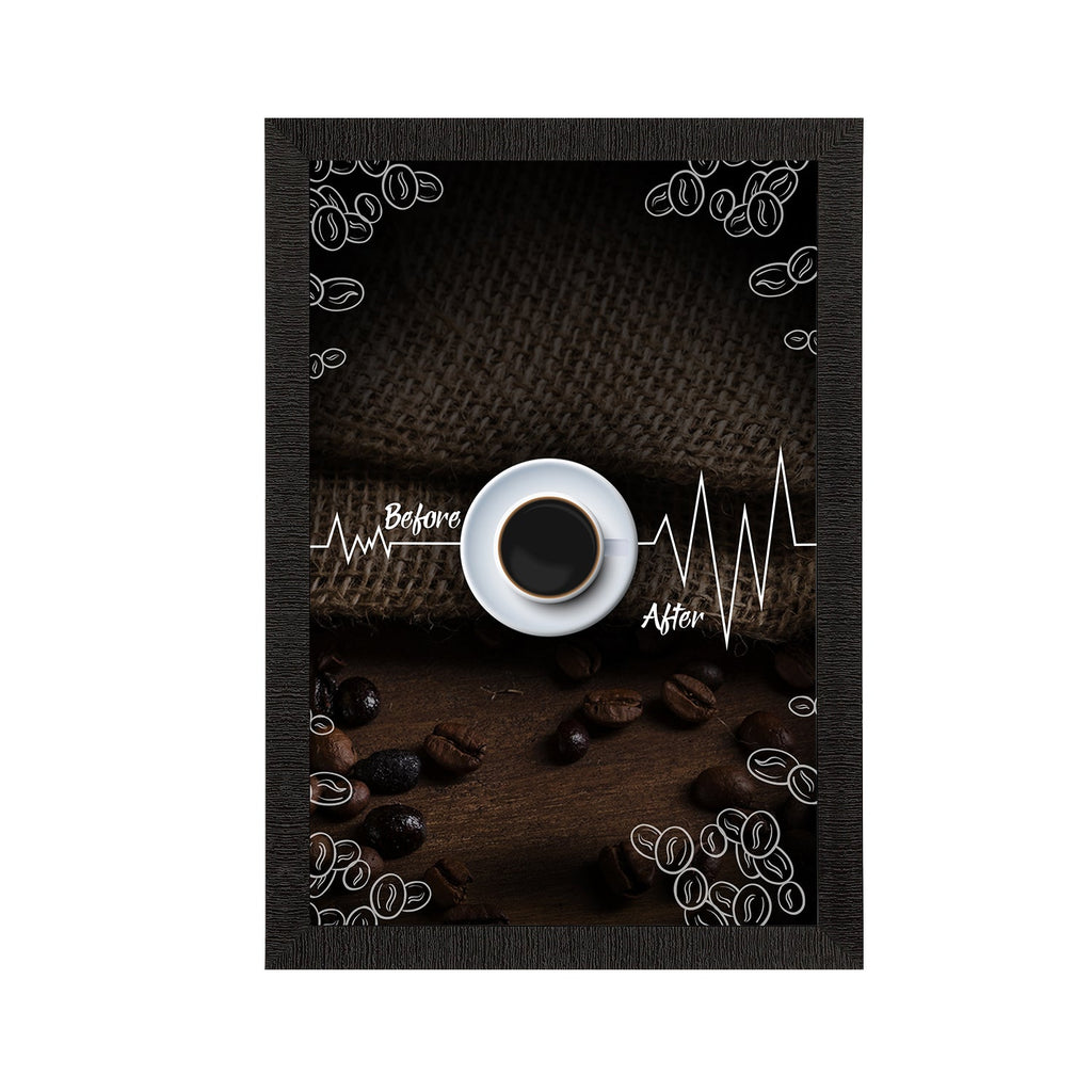 Before and After Coffee Satin Matt Texture UV Art Painting Kafalo
