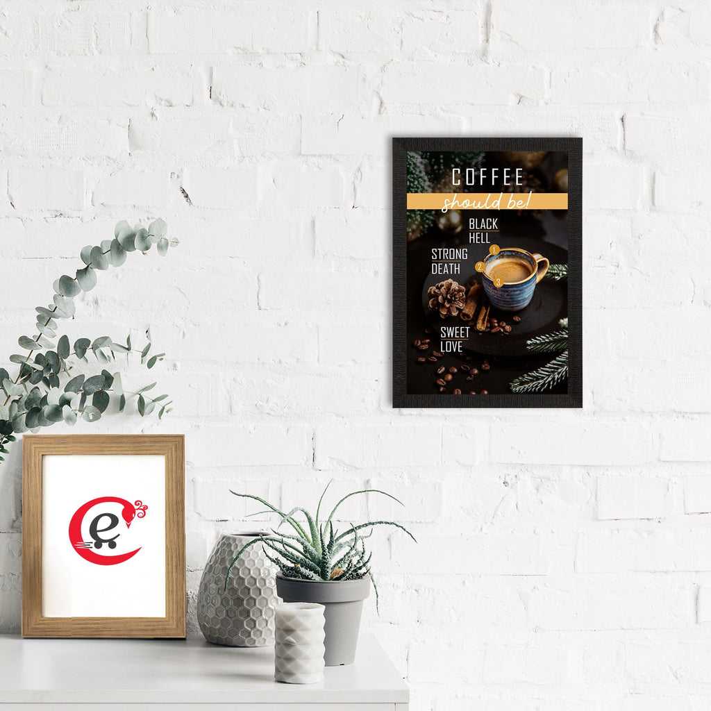 Coffee Theme Satin Matt Texture UV Art Painting Kafalo