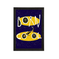 "Born Cool" Quirky Quote Satin Matt Texture UV Art Painting Kafalo