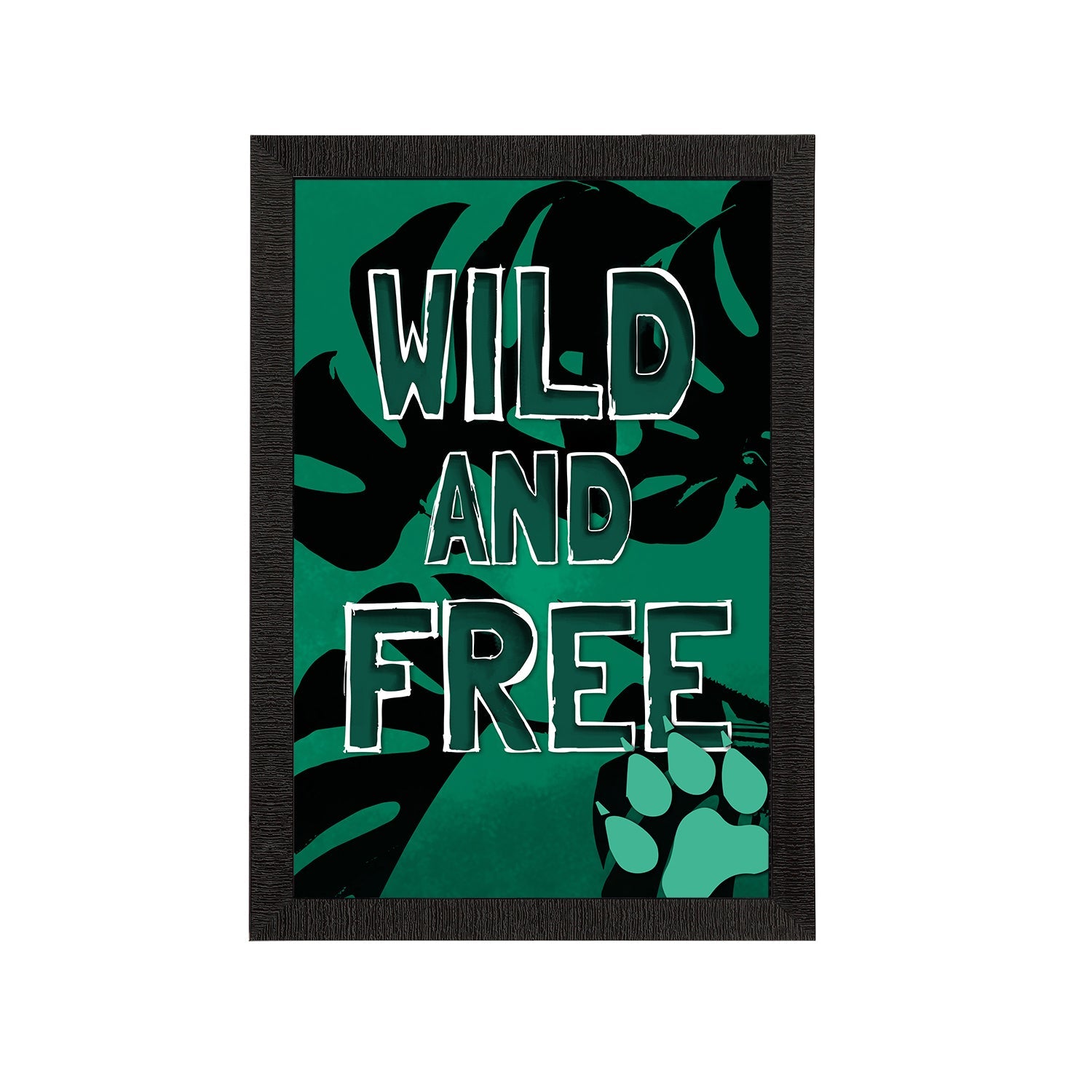 "Wild and Free" Quirky Quote Satin Matt Texture UV Art Painting Kafalo