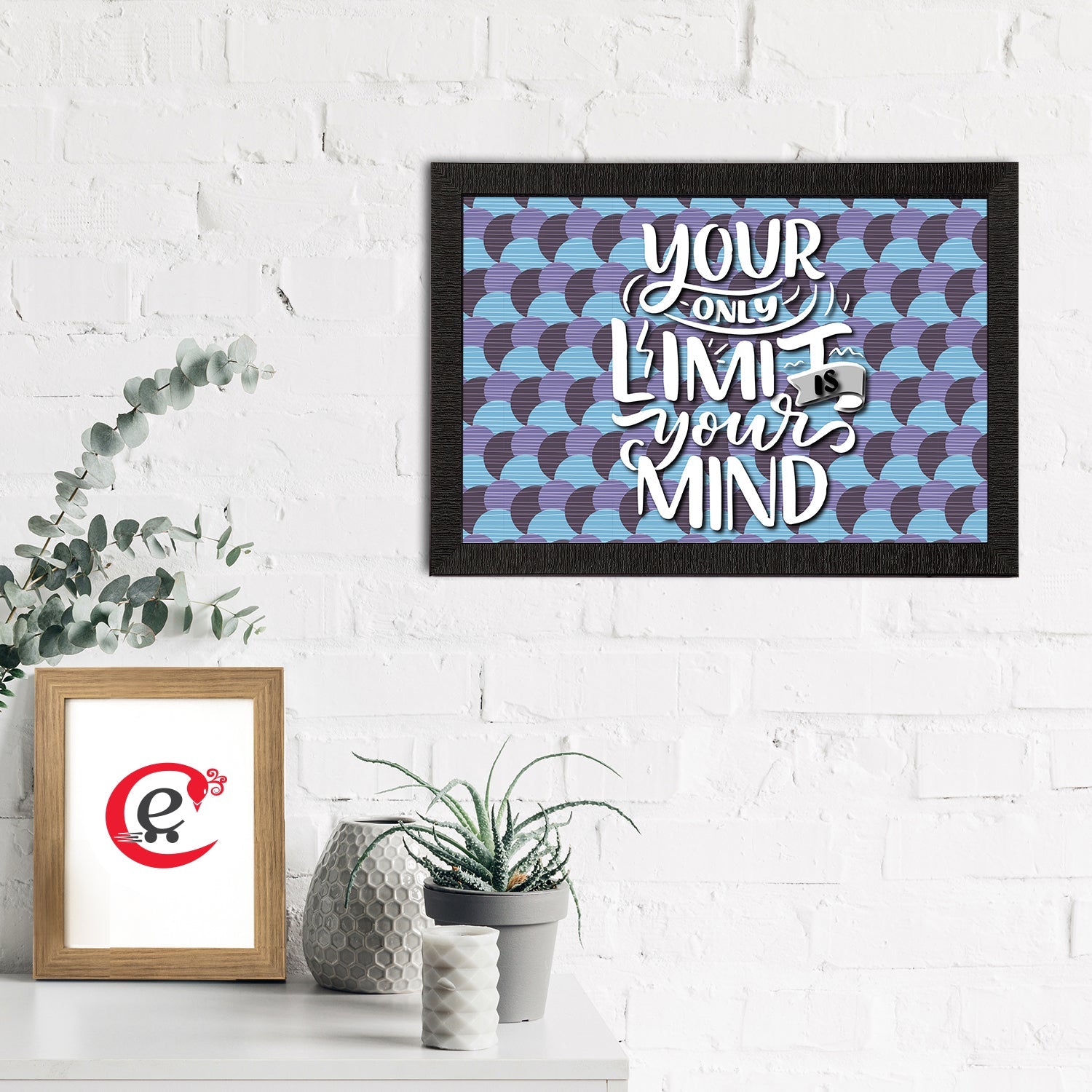 "Your Only Limit Is Your Mind" Motivational Quote Satin Matt Texture UV Art Painting Kafalo