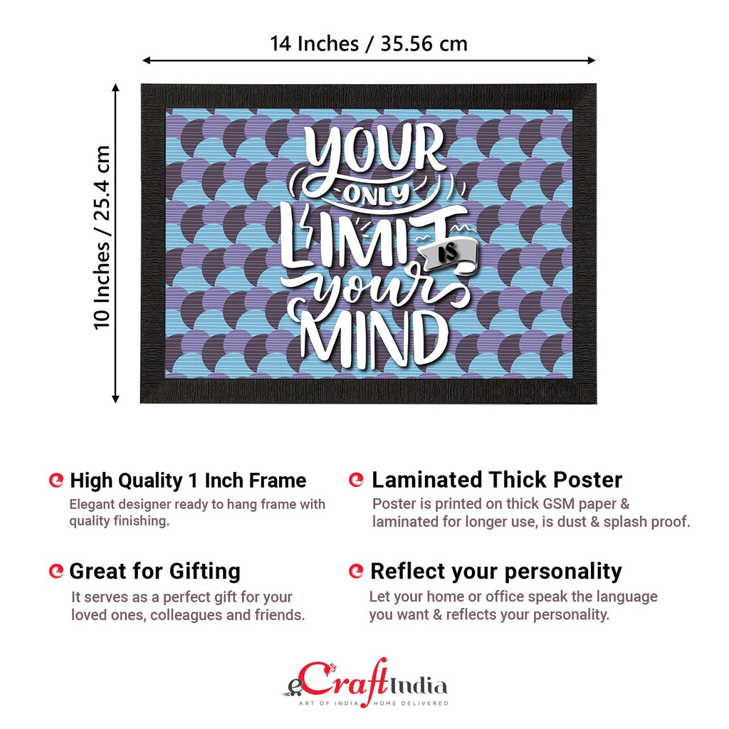 "Your Only Limit Is Your Mind" Motivational Quote Satin Matt Texture UV Art Painting Kafalo