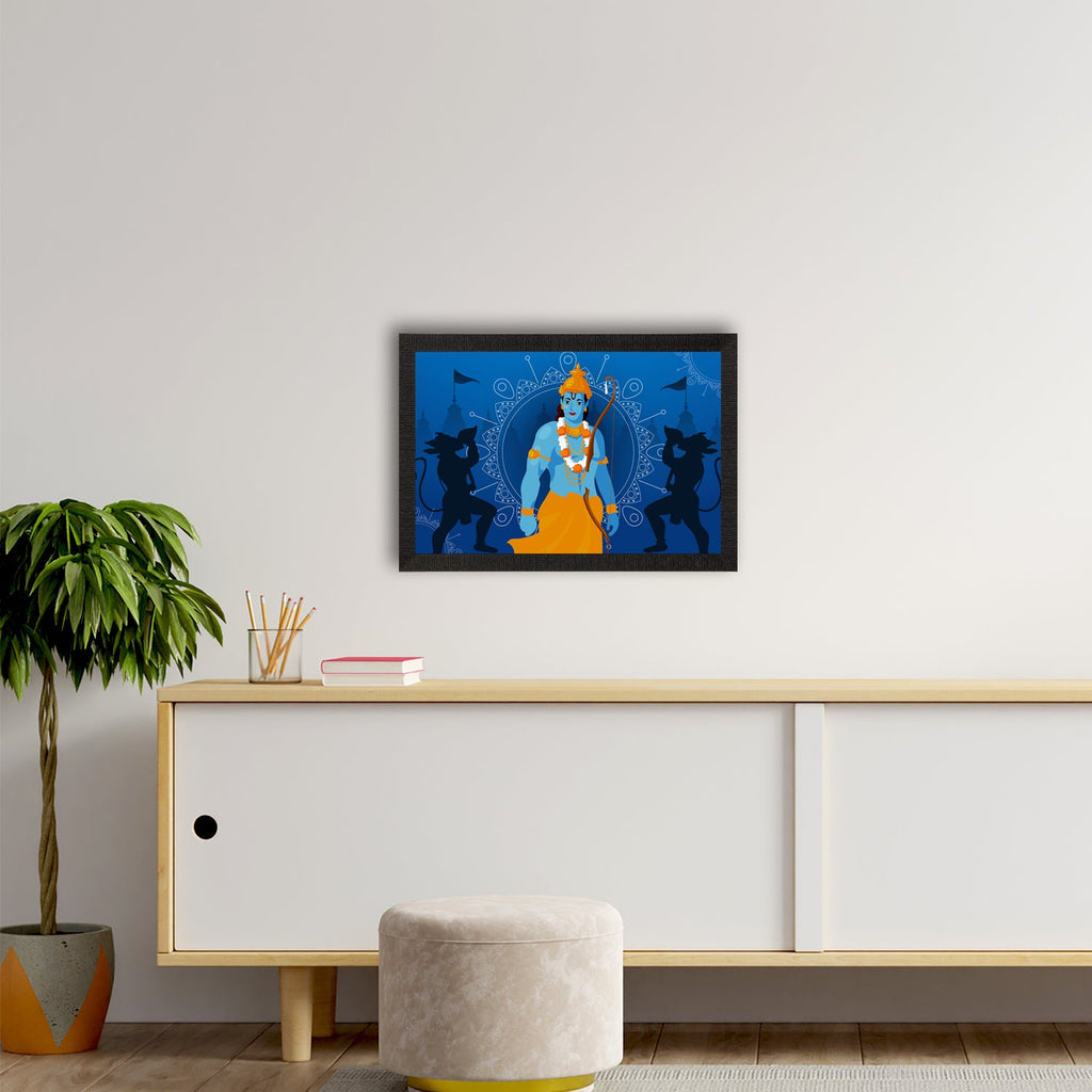 Lord Ram Satin Matt Texture UV Art Painting Kafalo