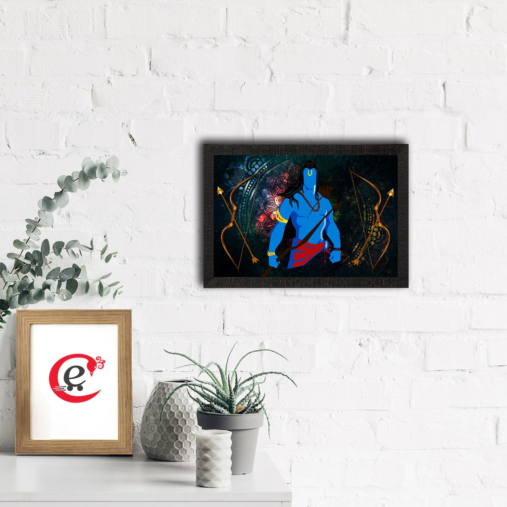 Lord Ram Satin Matt Texture UV Art Painting Kafalo
