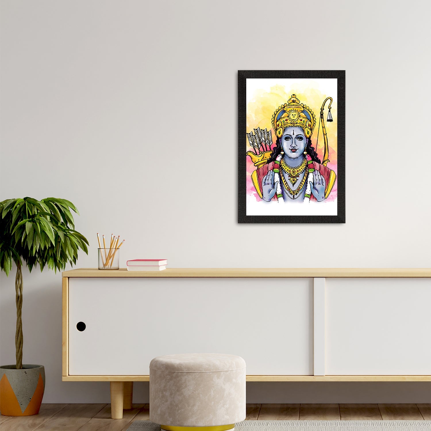 Lord Ram Painting Digital Printed Religious Wall Art Kafalo