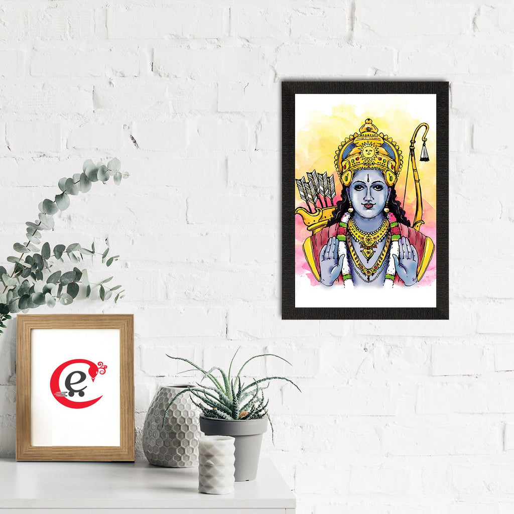 Lord Ram Painting Digital Printed Religious Wall Art Kafalo