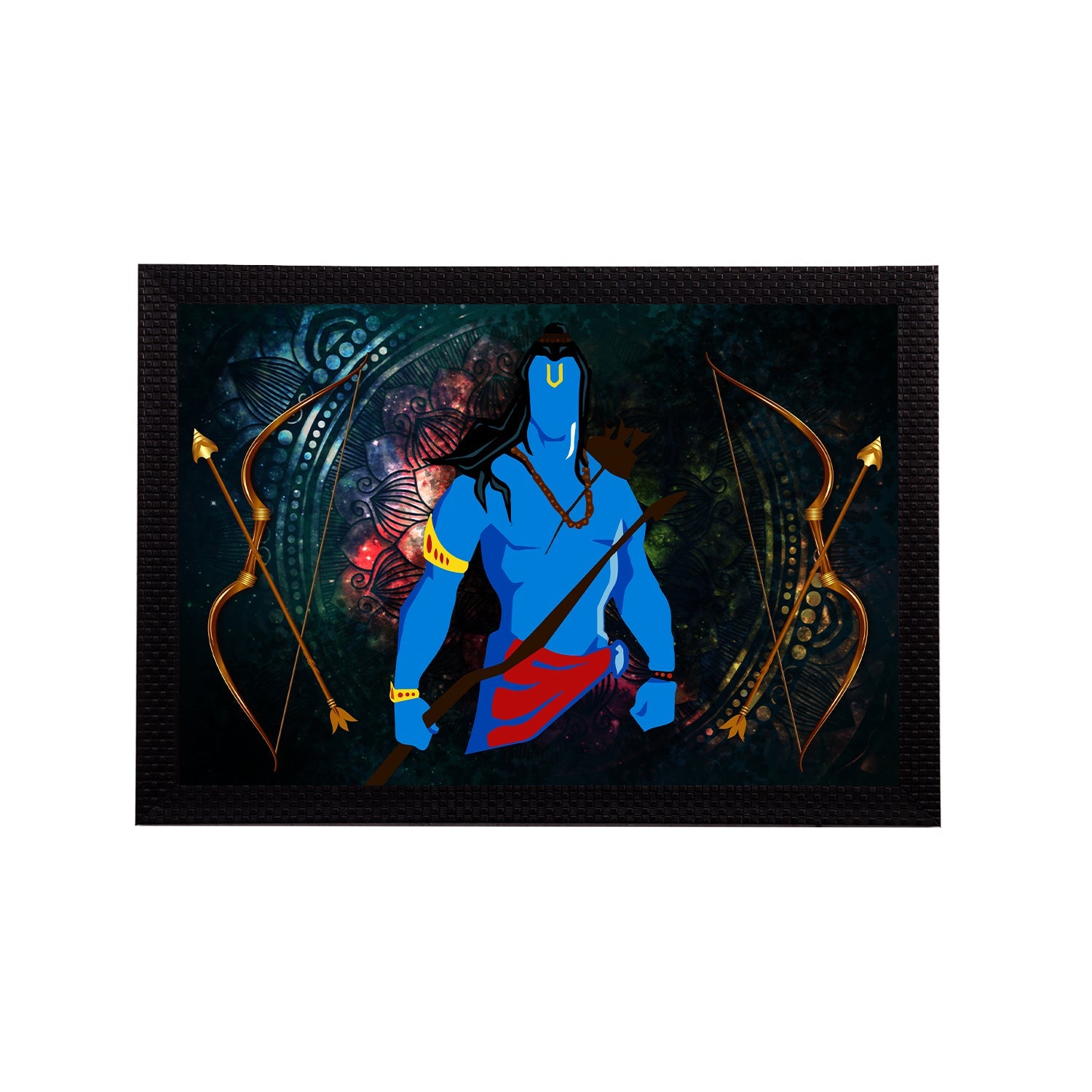 Lord Ram Satin Matt Texture UV Art Painting Kafalo
