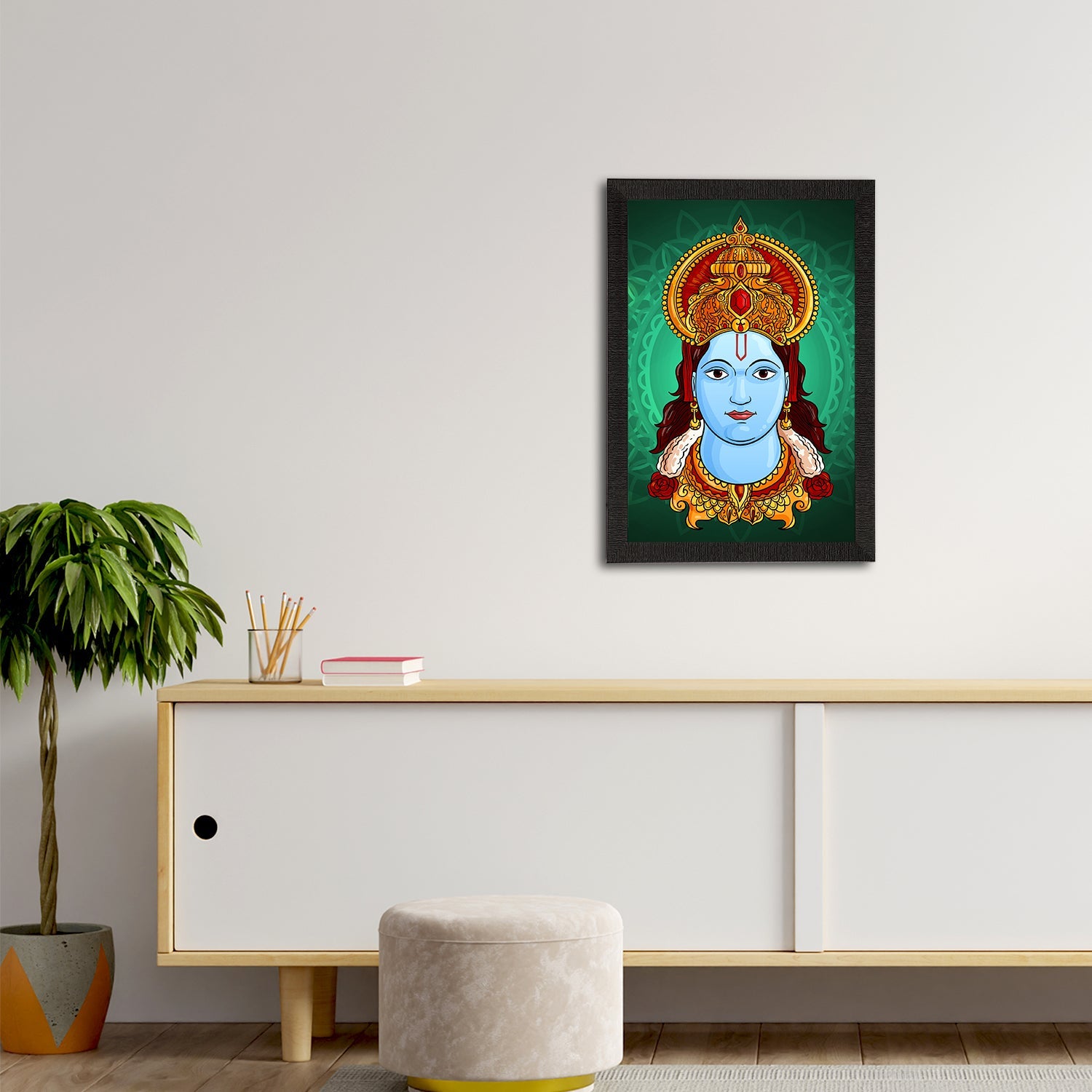 Lord Ram Painting Digital Printed Religious Wall Art Kafalo