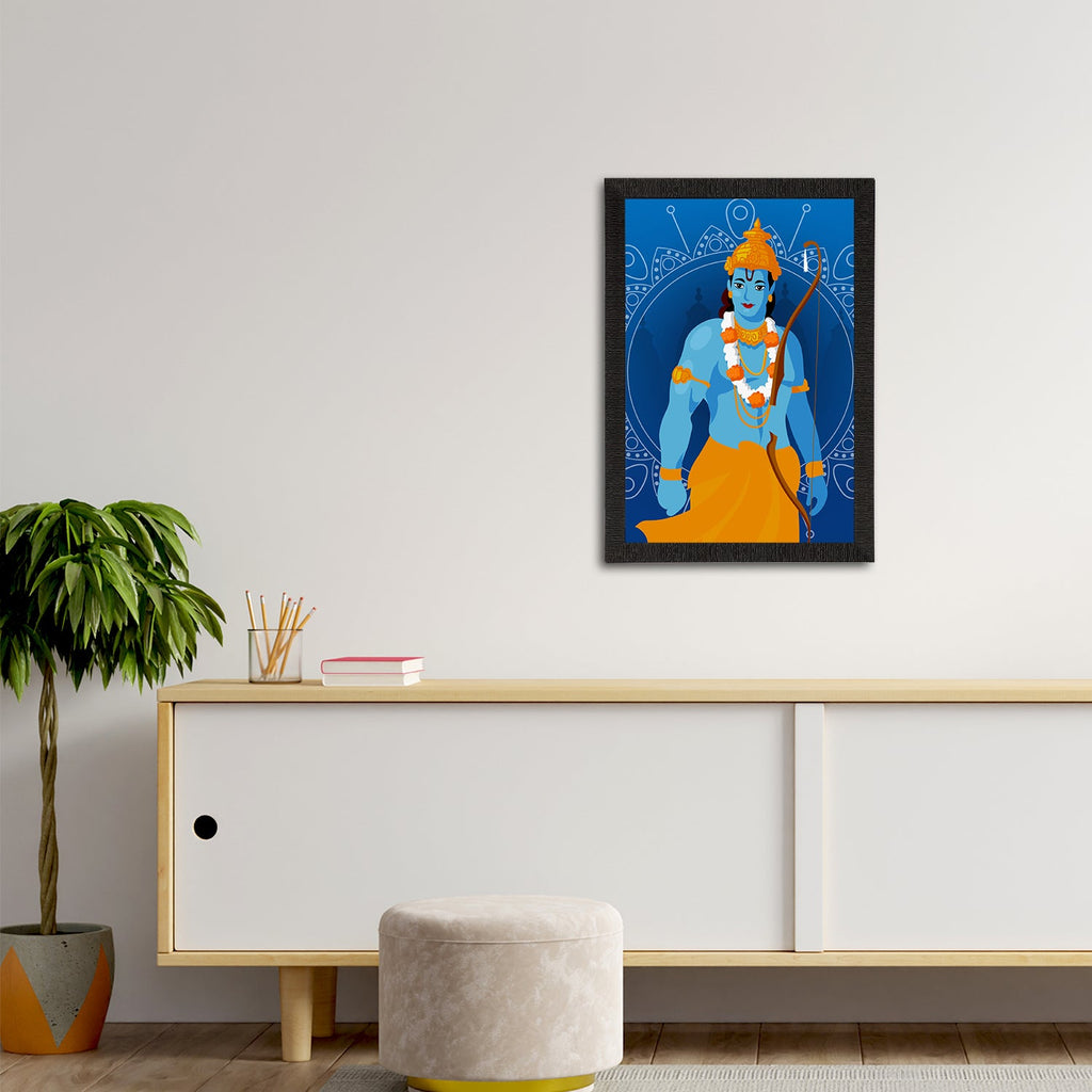 Lord Ram Painting Digital Printed Religious Wall Art Kafalo